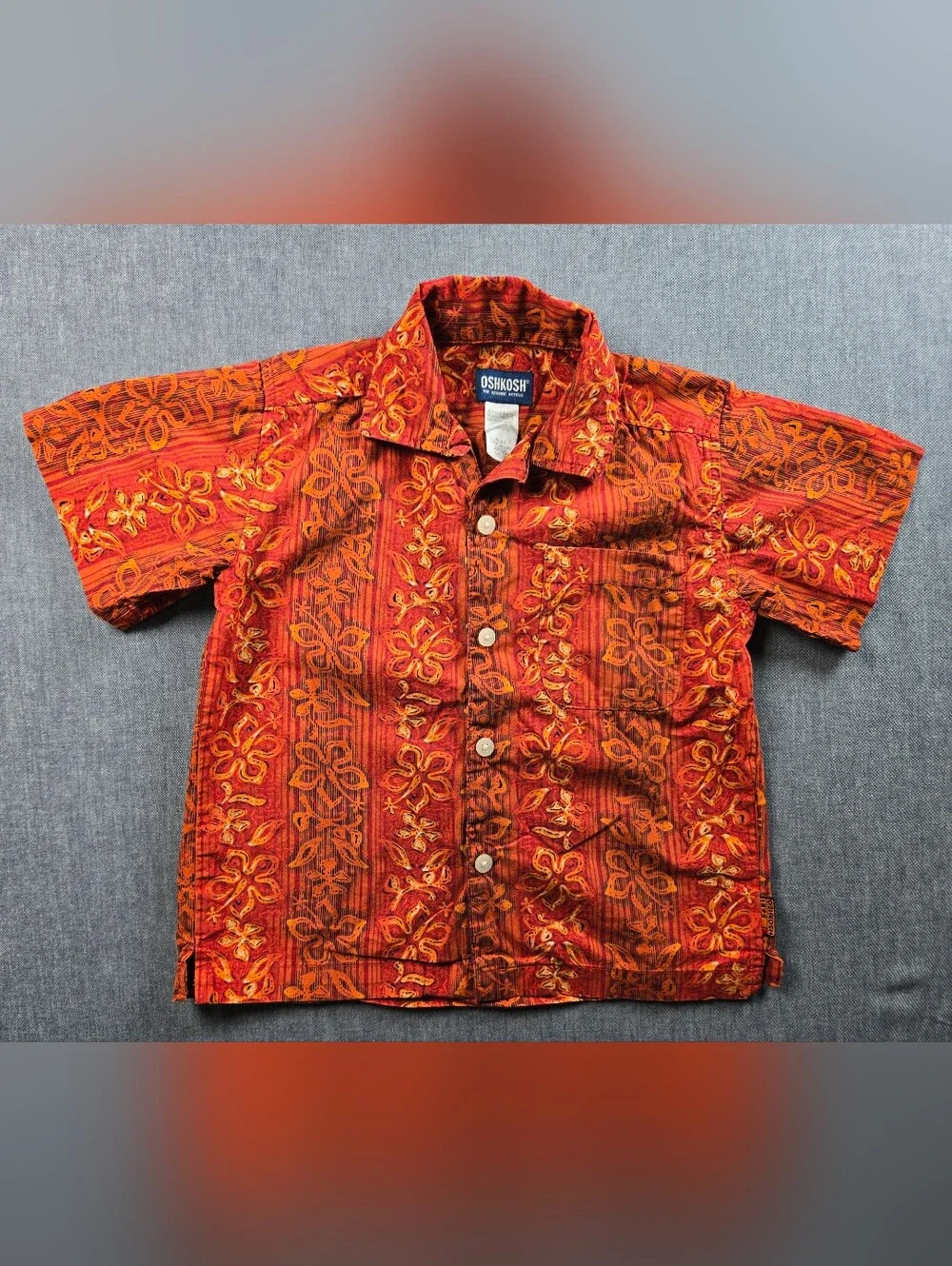 OshKosh B'gosh Red & Orange Floral Button-Down Shirt